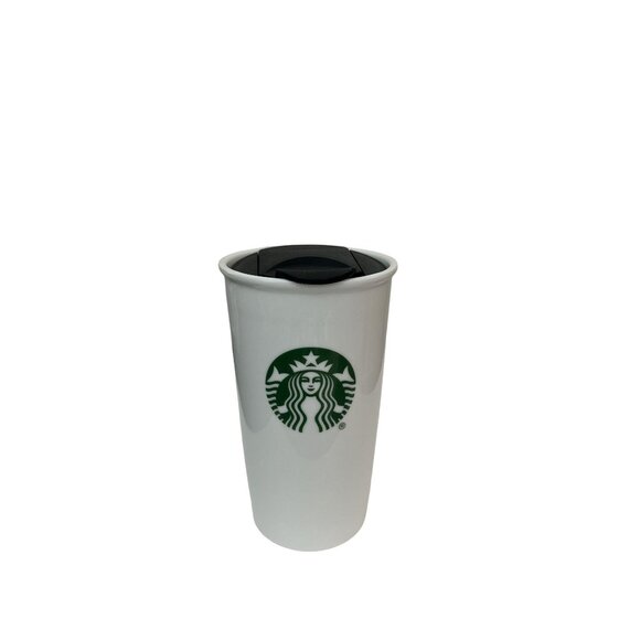 Starbucks Reusable Coffee Cup With Black Lid - 10 Fl Oz / 295 Ml - Picture 1 of 3